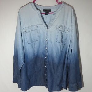 Lane Bryant Sz. 28 Ombre Style blouse